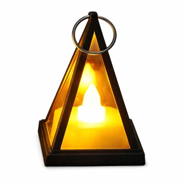 Vantage Geometric Pyramid LED Lantern & Royal Crystal Votive Set