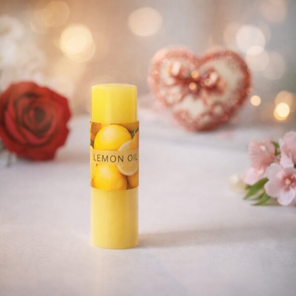 Zesty Lemon Bliss – Premium Handcrafted Scented Pillar Candle