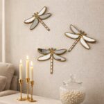 Zarrin Titli Dragonfly Wall Mirror Set